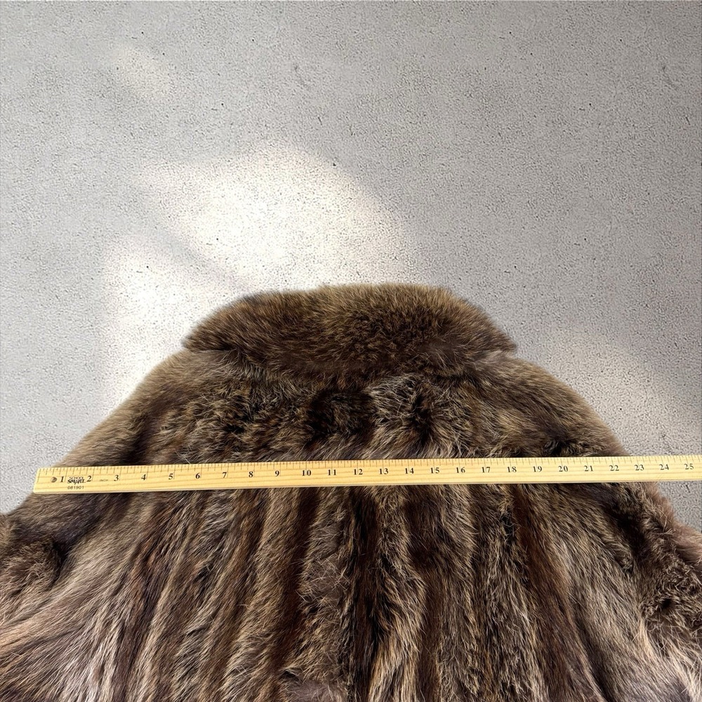 Vintage Silver Racoon Fur Coat Full Length Women's Medium/Large Luxury 60s 70s - Picture 7 of 8